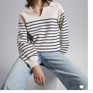 & Other Stories Relaxed Collar Striped Sweater